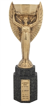 1930 World Cup Championship Jules Rimet Trophy Awarded to Juan Peregrin Anselmo by the Uruguay Football Association